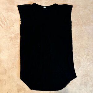 Firma Black Sleeveless Tunic Top | Asymmetrical Hem | Size 40 (M/L)